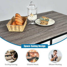 3 Pieces Dining Table Set with Pub Counter Height and Storage Shelves