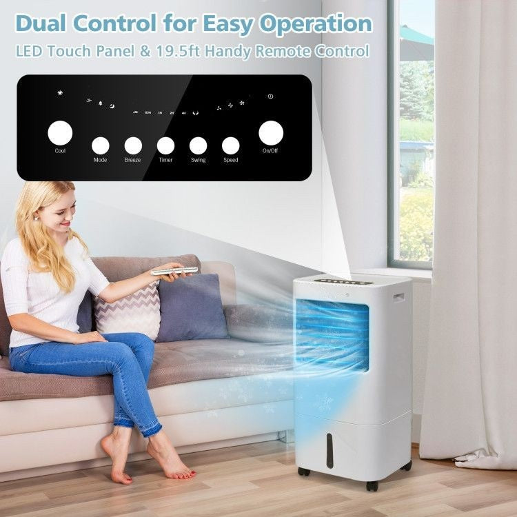 3-in-1 Evaporative Portable Air Cooler Fan with Remote Control and 7.5H Timer