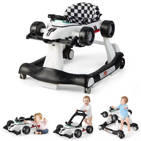 Hikidspace 4-in-1 Baby Walker, Foldable Activity Car Baby Walker