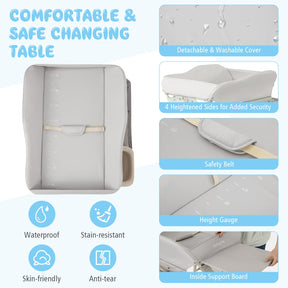 BABY JOY Baby Changing Table, Foldable Diaper Changing Station