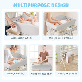 BABY JOY Baby Changing Table, Foldable Diaper Changing Station