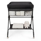 Portable Baby Changing Table, Foldable Diaper Changing Station w/ 3-Level Adjustable Height