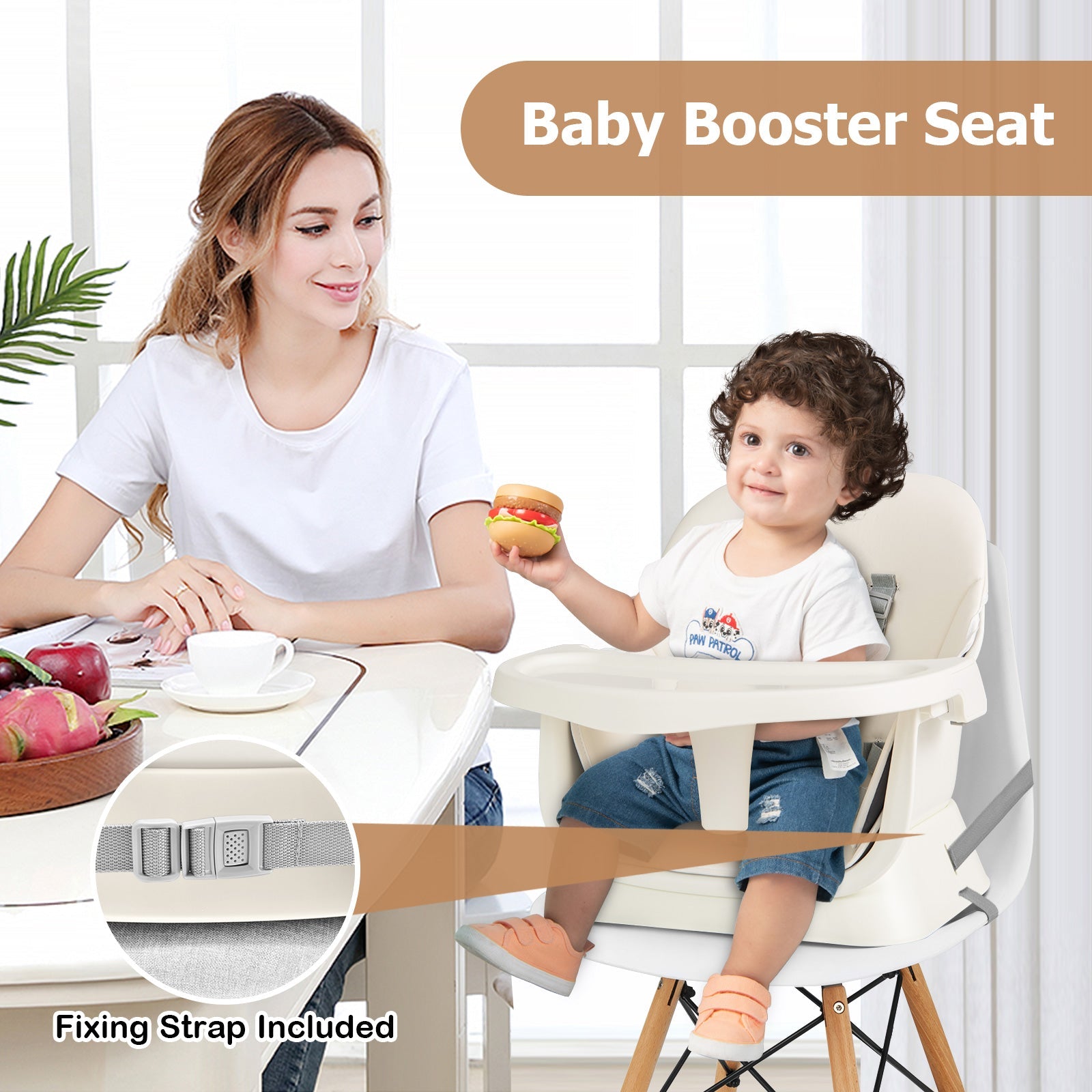 8 in 1 Baby Highchair, Convertible High Chair for Infants w/Adjustable & Washable Tray
