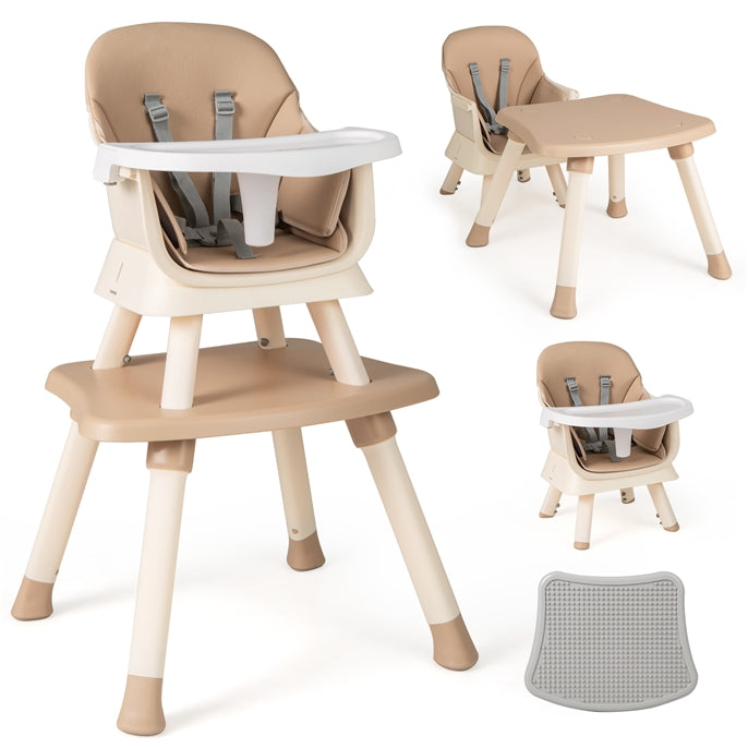Hikidspace 8 in 1 Baby Highchair, Convertible High Chair for Infants w/Adjustable & Washable Tray