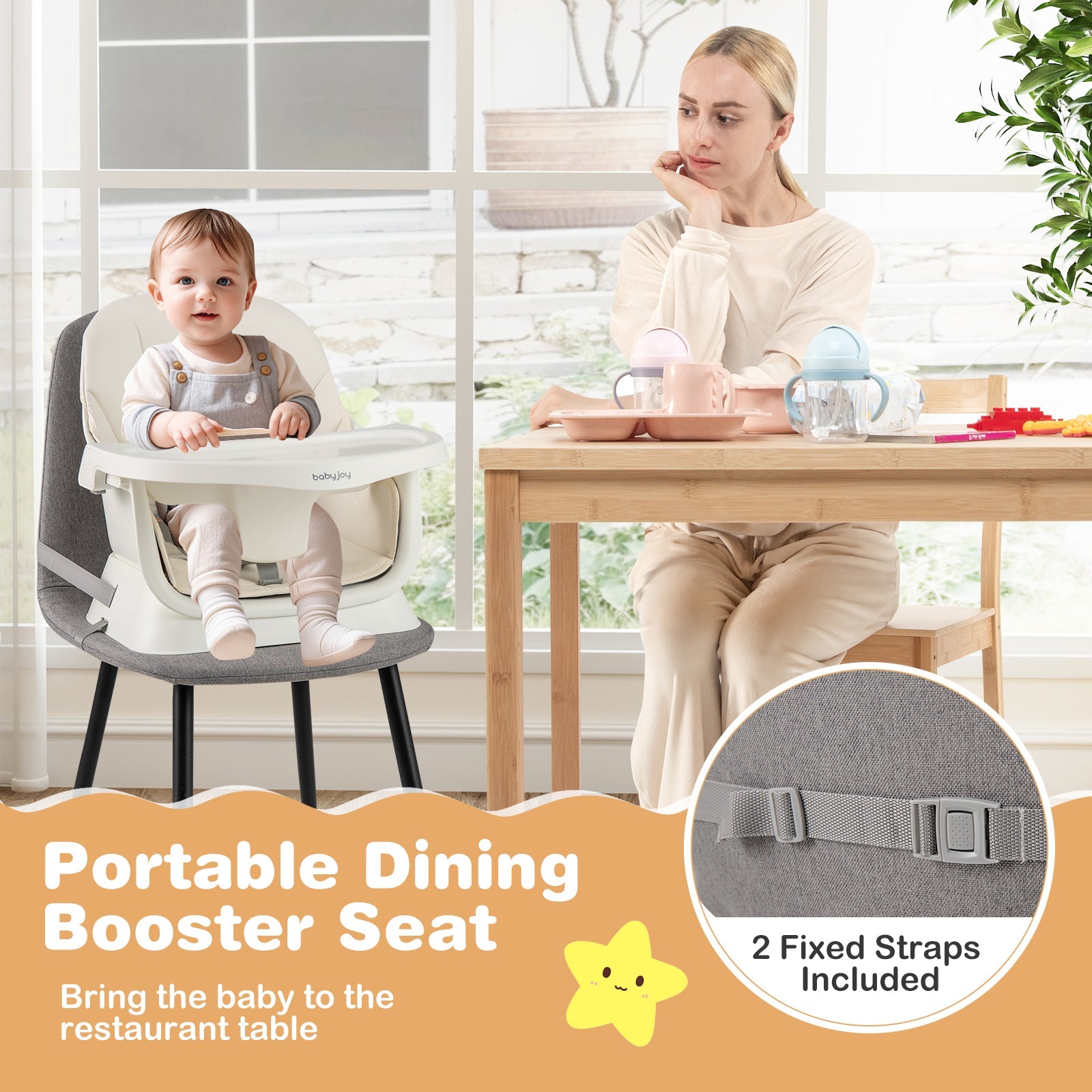 16-in-1 Baby High Chair, Convertible Highchair for Babies and Toddlers with Activity Center