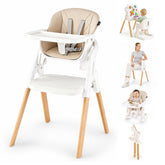 7-in-1 Convertible Foldable Baby High Chair with Adjustable Tray