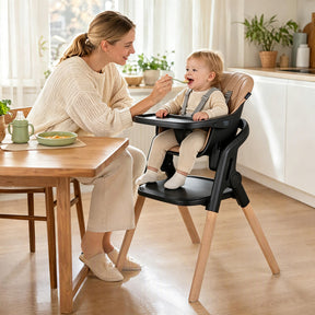 7-in-1 Convertible Foldable Baby High Chair with Adjustable Tray