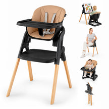 7-in-1 Convertible Foldable Baby High Chair with Adjustable Tray