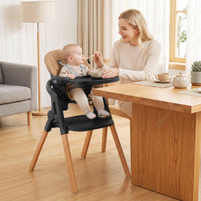 7-in-1 Convertible Foldable Baby High Chair with Adjustable Tray