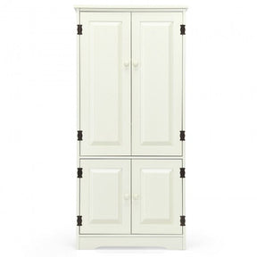 Freestanding Accent Floor Storage Cabinet Cupboard with Adjustable Shelves and Anti-toppling Device