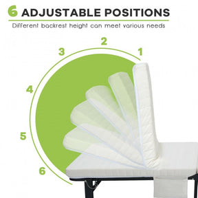 Adjustable Rollaway Guest Bed Portable Folding Ottoman with Removable Mattress and Side Pocket