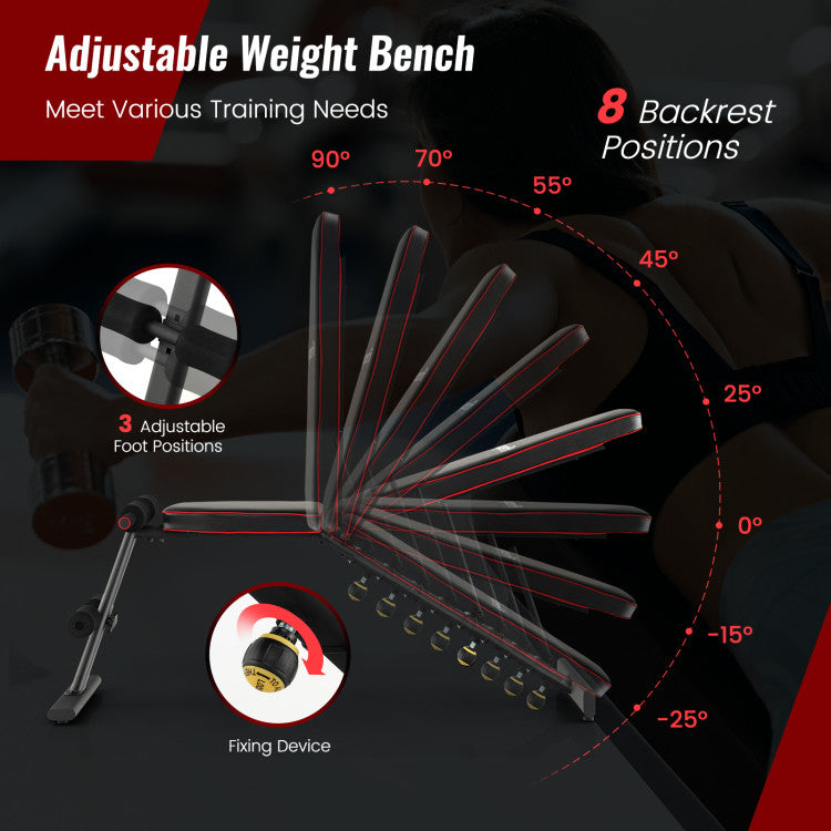 Adjustable Heavy Duty Weight Bench Strength Training Bench for Full Body Workout