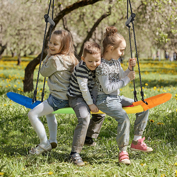 Adjustable Height  Oval Flying Saucer Tree Swing Kids for Outdoor with Handle