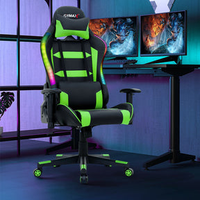 Adjustable Height  RGB Gaming Chair with LED Lights and Remote