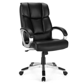 Adjustable High Back Leather Executive Computer Desk Chair for Home and Office