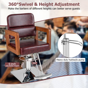 Adjustable Hydraulic Barber Salon Chair for Hair Stylists with 360 Degrees Swivel