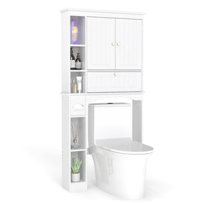 Over the Toilet Storage Cabinet, Above Toilet Storage Rack with 2 Doors