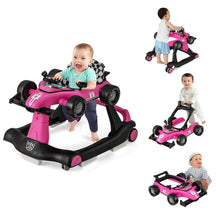 BABY JOY 4-in-1 Baby Walker, Foldable Activity Car Baby Walker