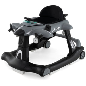 6-in-1 Baby Walker, Foldable Push Walker w/Adjustable Height, Padded Seat
