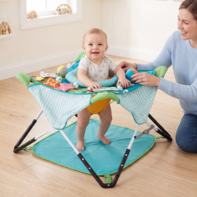 Foldable Baby Jumper, Portable Activity Jumper, Blue/Pink