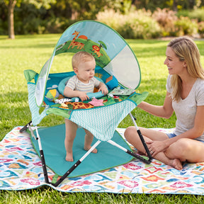 Foldable Baby Jumper, Portable Activity Jumper, Blue/Pink