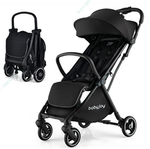 Lightweight Baby Stroller, Folding Infant Toddler Stroller w/Backrest, Storage Basket,Footrest & Canopy