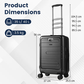 Lightweight PC Hardside Suitcase w/Double TSA Lock