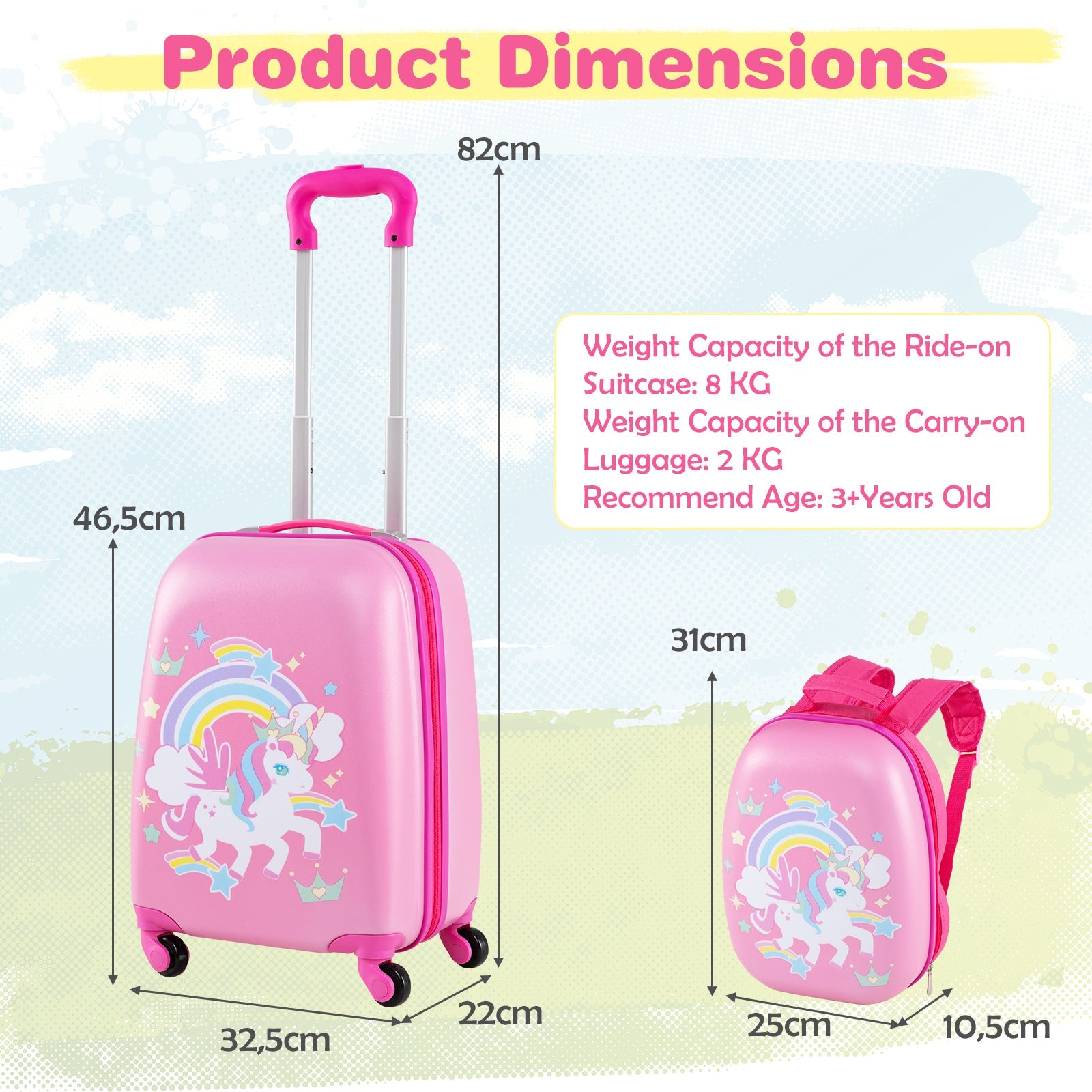 2 PCS Carry-on Luggage Set W/Spinner Wheels
