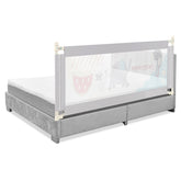 Bed Rail for Toddlers,  195cm Mesh Bed Guardrail w/Cute Patterns