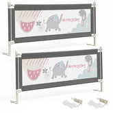 Bed Rail for Toddlers,  195cm Mesh Bed Guardrail w/Cute Patterns