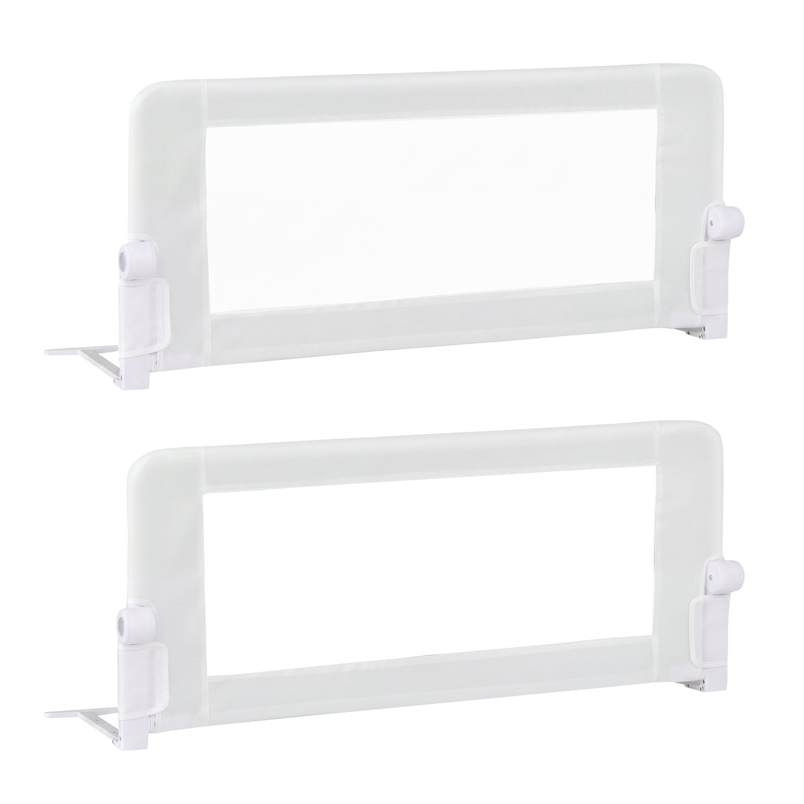 Swing Down Bed Guard with Adjustable Safety Strap for Single, Long/King Single, Double, Queen, King & Super King Beds, 1-Pack