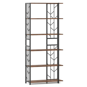 6-Tier Bookshelf Modern Geometric Bookcase