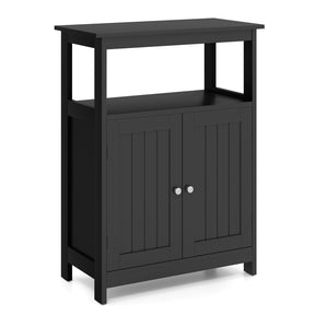 Bathroom Storage Cabinet Floor Storage Organizer w/ 2 Doors Modern Storage Unit