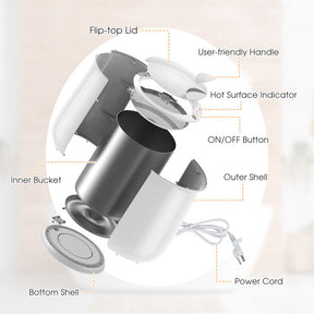 21L Portable Towel Warmer Bucket Spa Hot Towel Heater with Auto Shut off and Fragrance Holder for Bathroom