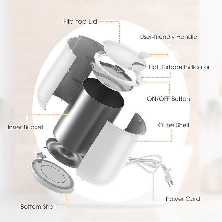 21L Portable Towel Warmer Bucket Spa Hot Towel Heater with Auto Shut off and Fragrance Holder for Bathroom
