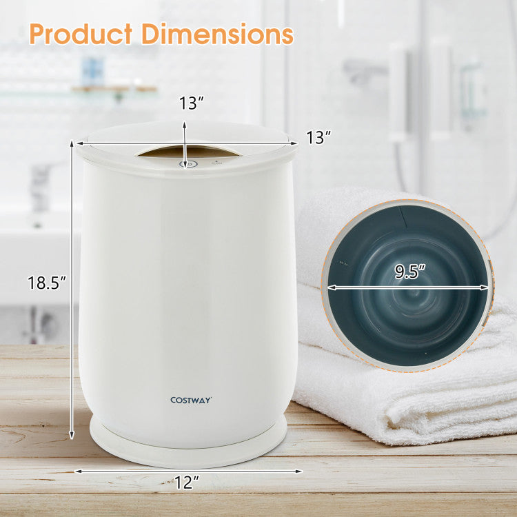 21L Portable Towel Warmer Bucket Spa Hot Towel Heater with Auto Shut off and Fragrance Holder for Bathroom