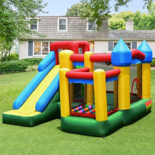 Bounce House with Water Slide Jumper Castle for Kids