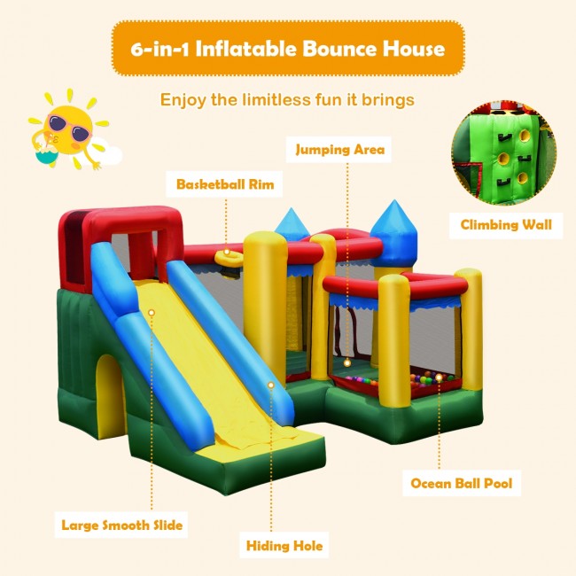 Bounce House with Water Slide Jumper Castle for Kids