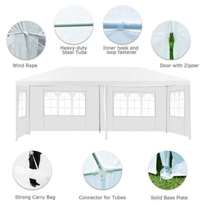 10' x 20' Outdoor Wedding Party Tent Camping Shelter Gazebo Canopy with 6 Sidewalls