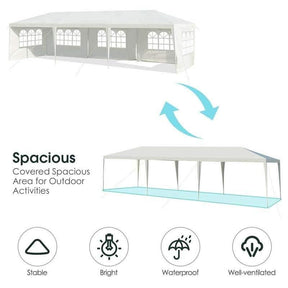 10' x 30' Outdoor Party Wedding Tent Canopy With 5 Sidewall