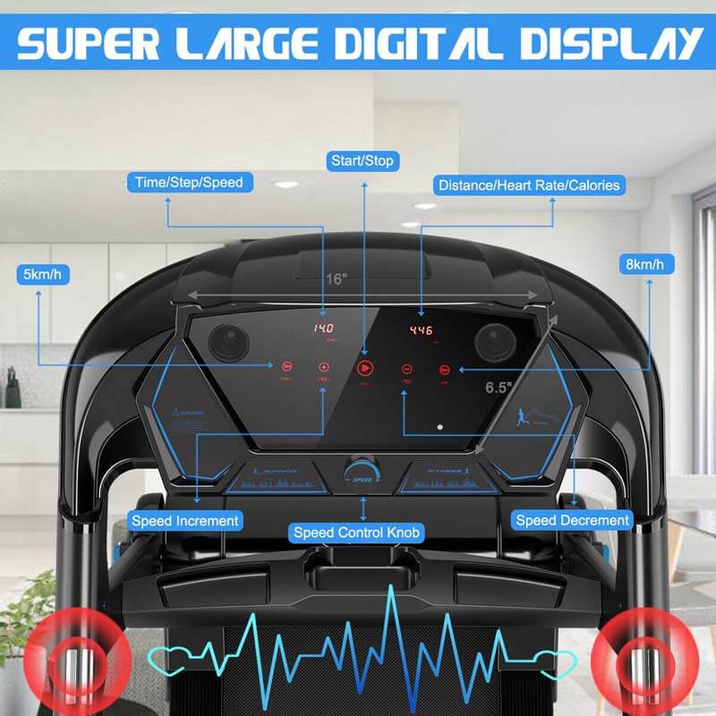 2.25 HP Folding Treadmill Running Cardio Training Machine