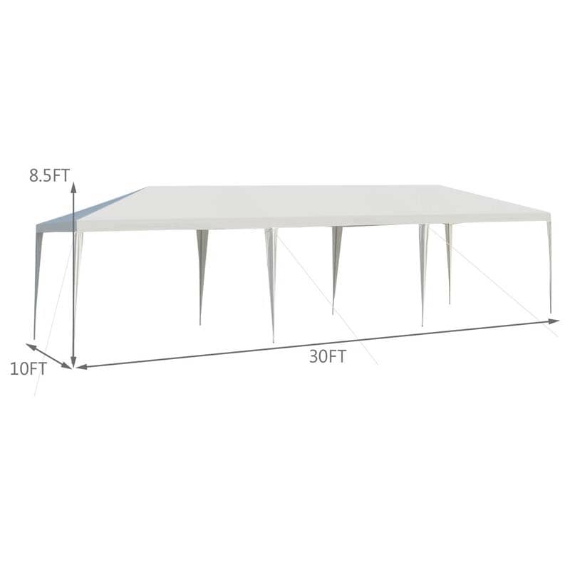 10' x 30' Waterproof Gazebo Canopy Tent for Wedding & Party