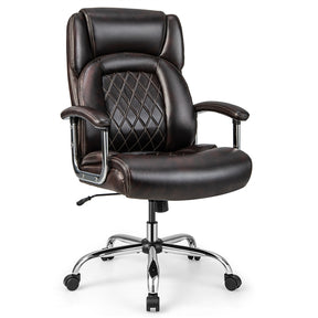 Ergonomic Office Chair for Big & Tall People, 227kg PU Leather Executive Chair w/Extra Wide Seat