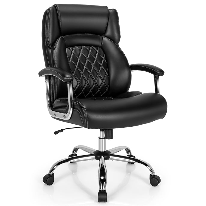 Ergonomic Office Chair for Big & Tall People, 227kg PU Leather Executive Chair w/Extra Wide Seat