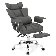 180 kg Big & Tall Office Chair, Executive Desk Chair w/ Retractable Footrest, Adjustable Height