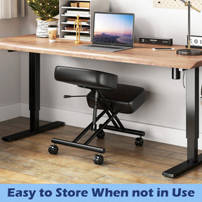 Height Adjustable Ergonomic Kneeling Chair Posture Correction Stool Office Home