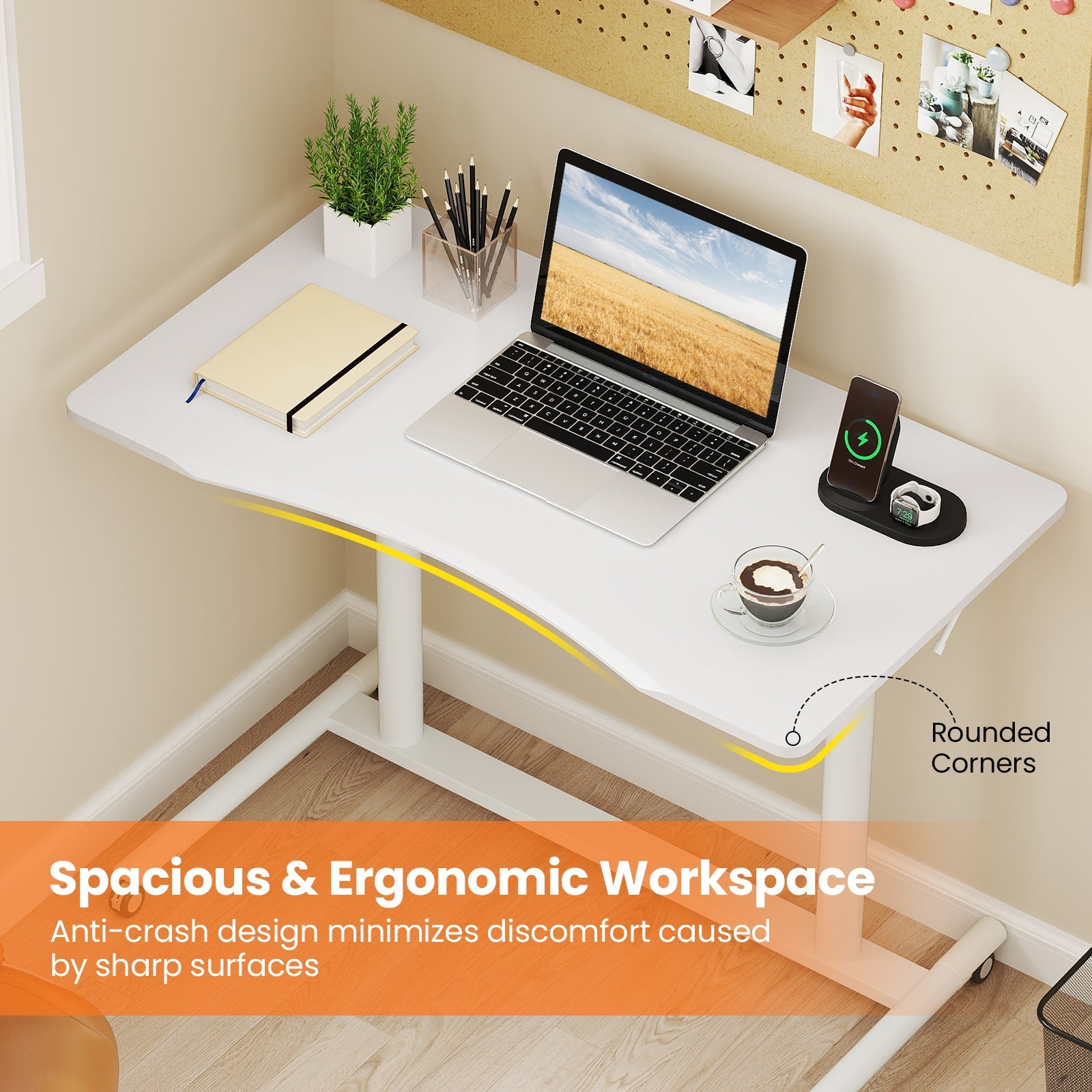 Height Adjustable Stand Desk Computer Workstation