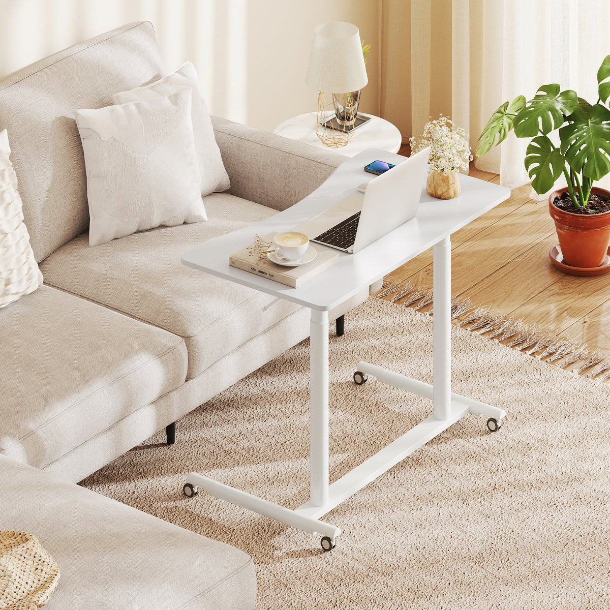 Height Adjustable Stand Desk Computer Workstation
