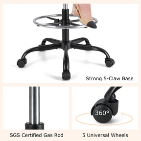 Height-adjustable Drafting Chair Swivel Task Chair Standing Desk Chair