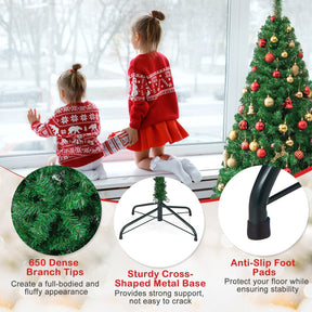 Artificial Christmas Tree Xmas Pine Tree with Solid Metal Legs